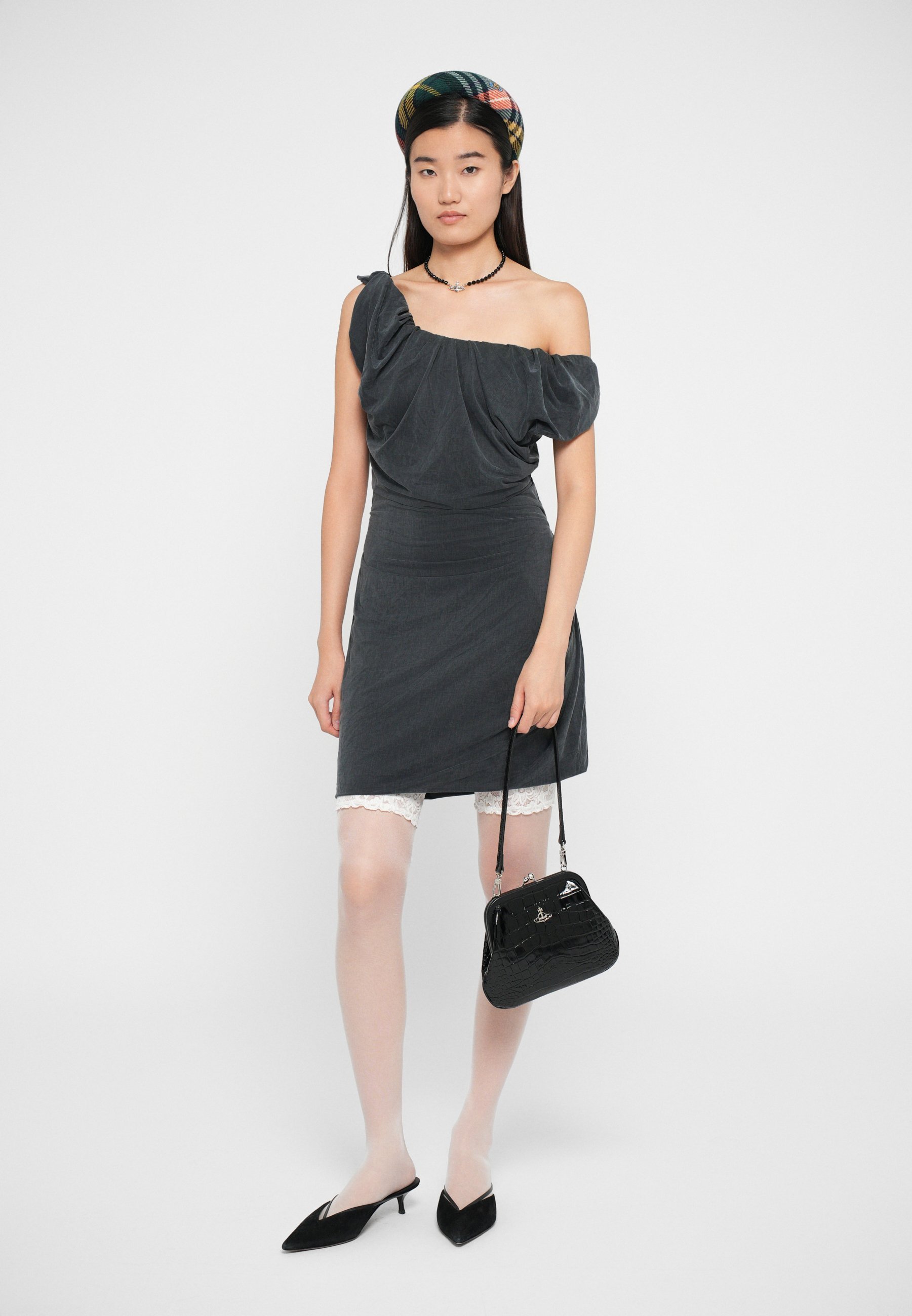 Vivienne Westwood MINI GINNIE AMBER JURK - Jersey jurk - zwart