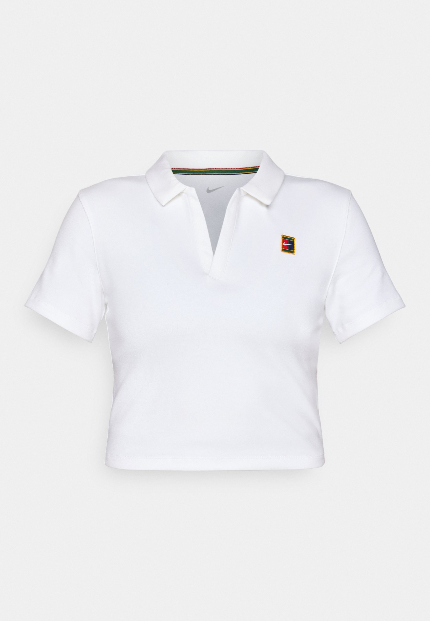 Tricou polo Nike Performance NIKECOURT HERITAGE CROP TOP - Tricou polo - alb