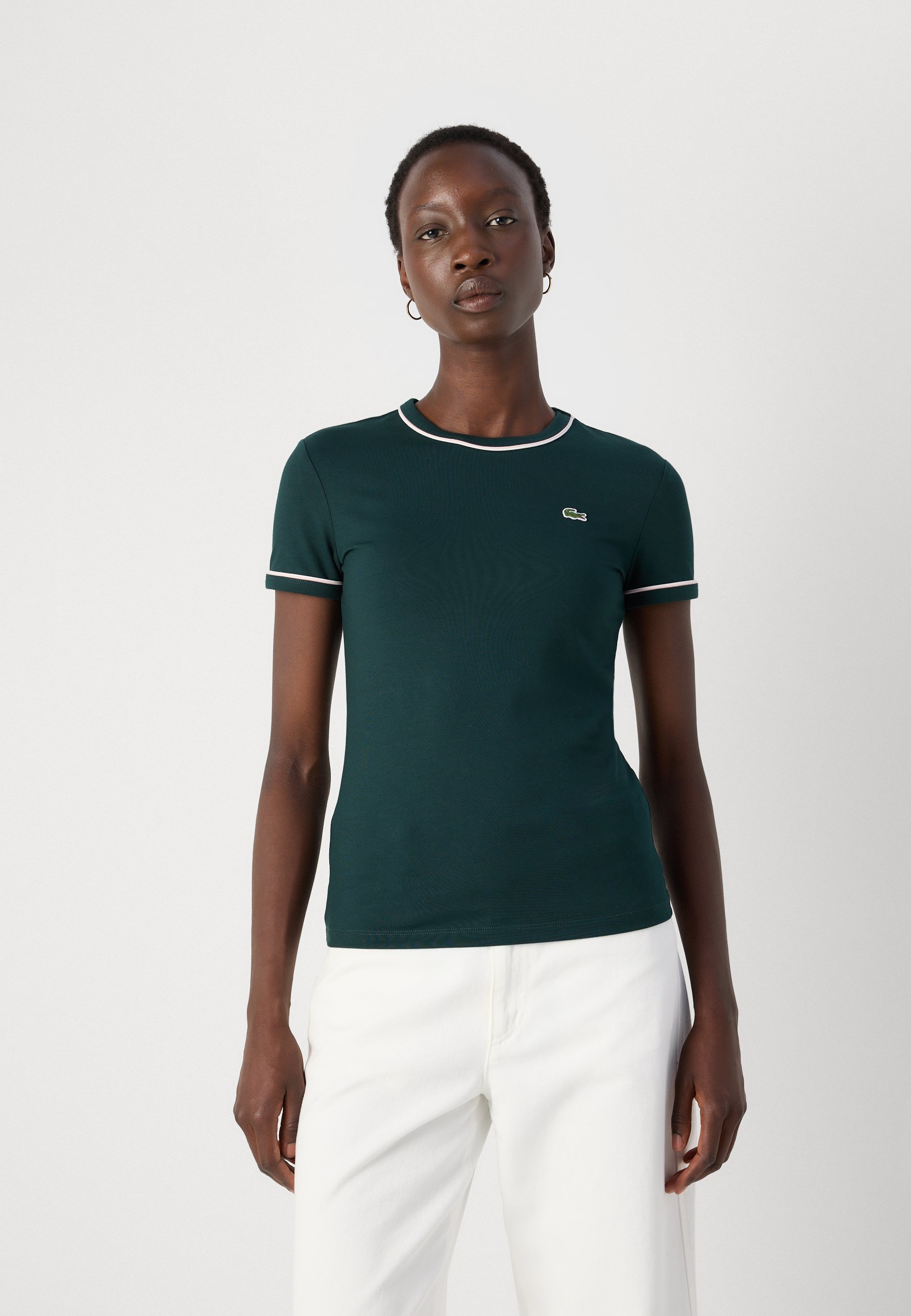 T-shirt Lacoste Basic - sinople/flour/nidus