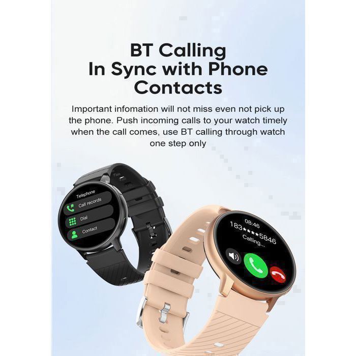 Elegante Damen-Smartwatch – Bluetooth-Anrufe, Herzfrequenz-/Blutdruck-/SpO2-Messung, Schlafüberwachung, über 100 Sportarten, wasserdicht nach IP68, 1,39″ HD-Display – Tiducel®