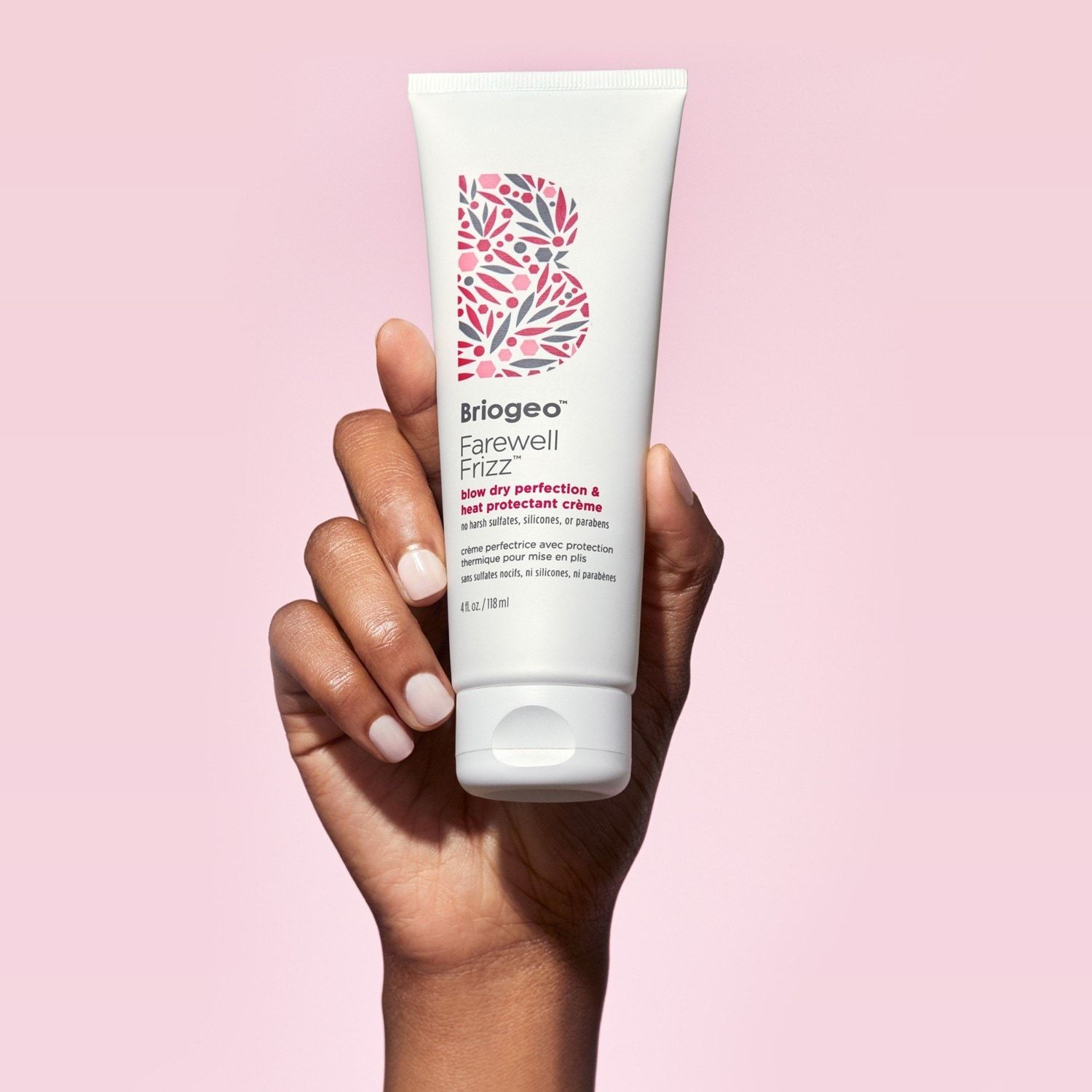 Briogeo toplotno zaščitni sprej Farewell Frizz™ krema za popolnost pri brušenju in toplotno zaščito – 118 ml