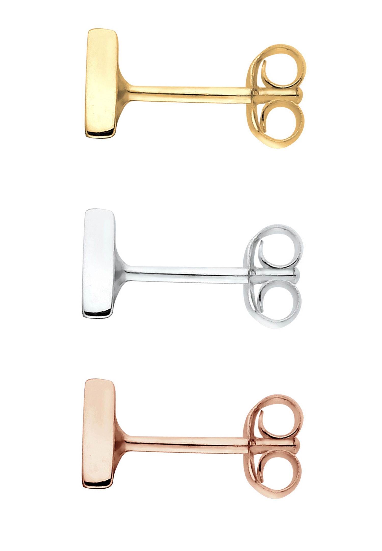 Elli Triangles Trois Couleurs Ensemble Boucles d'Oreilles Femme (925/1000) Argent