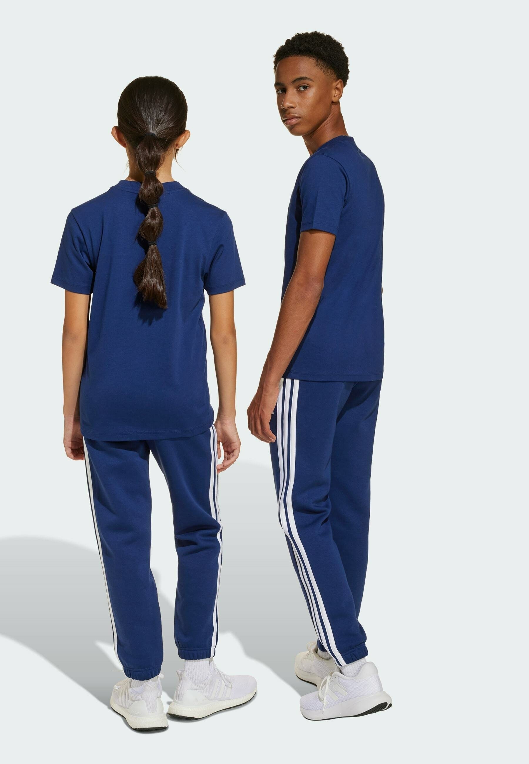 adidas Performance ESSENTIALS UNISEX - Trainingsbroek - donkerblauw wit