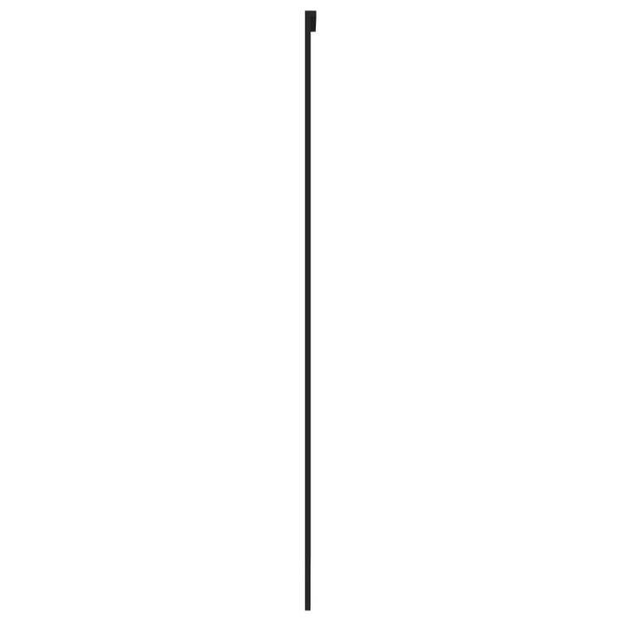 vidaXL Porte coulissante noir 90x205 cm verre trempé aluminium 155214