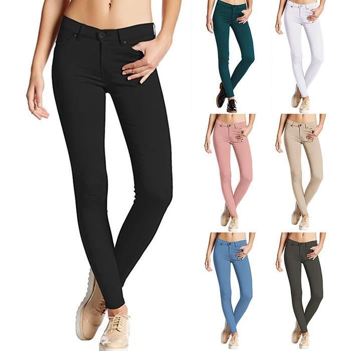 Jeans Femme - FUNMOON - Pencil Tight - Noir - Skinny - Taille Standard
