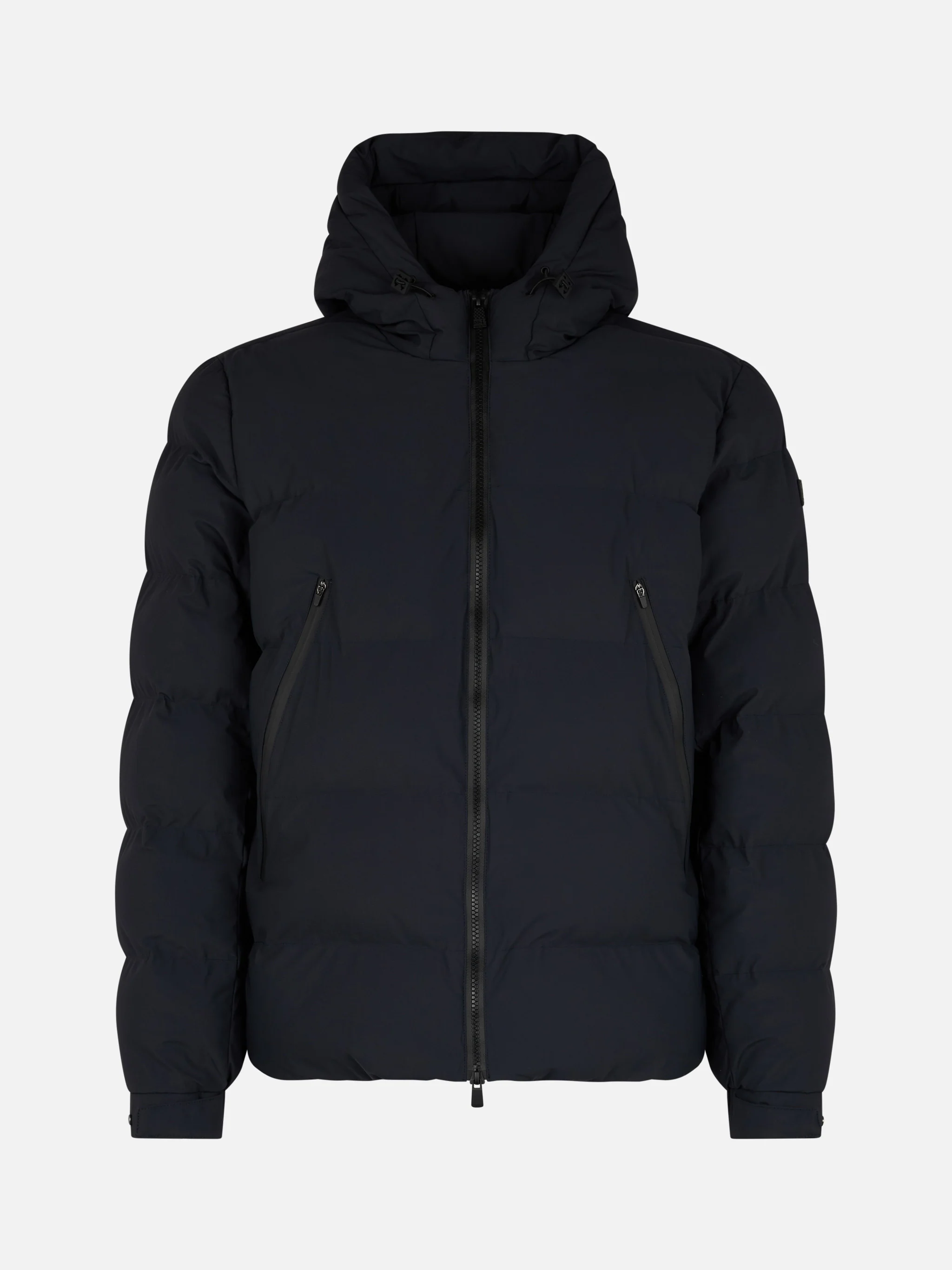 Chaqueta de plumas con capucha azul marino para hombre de Maier