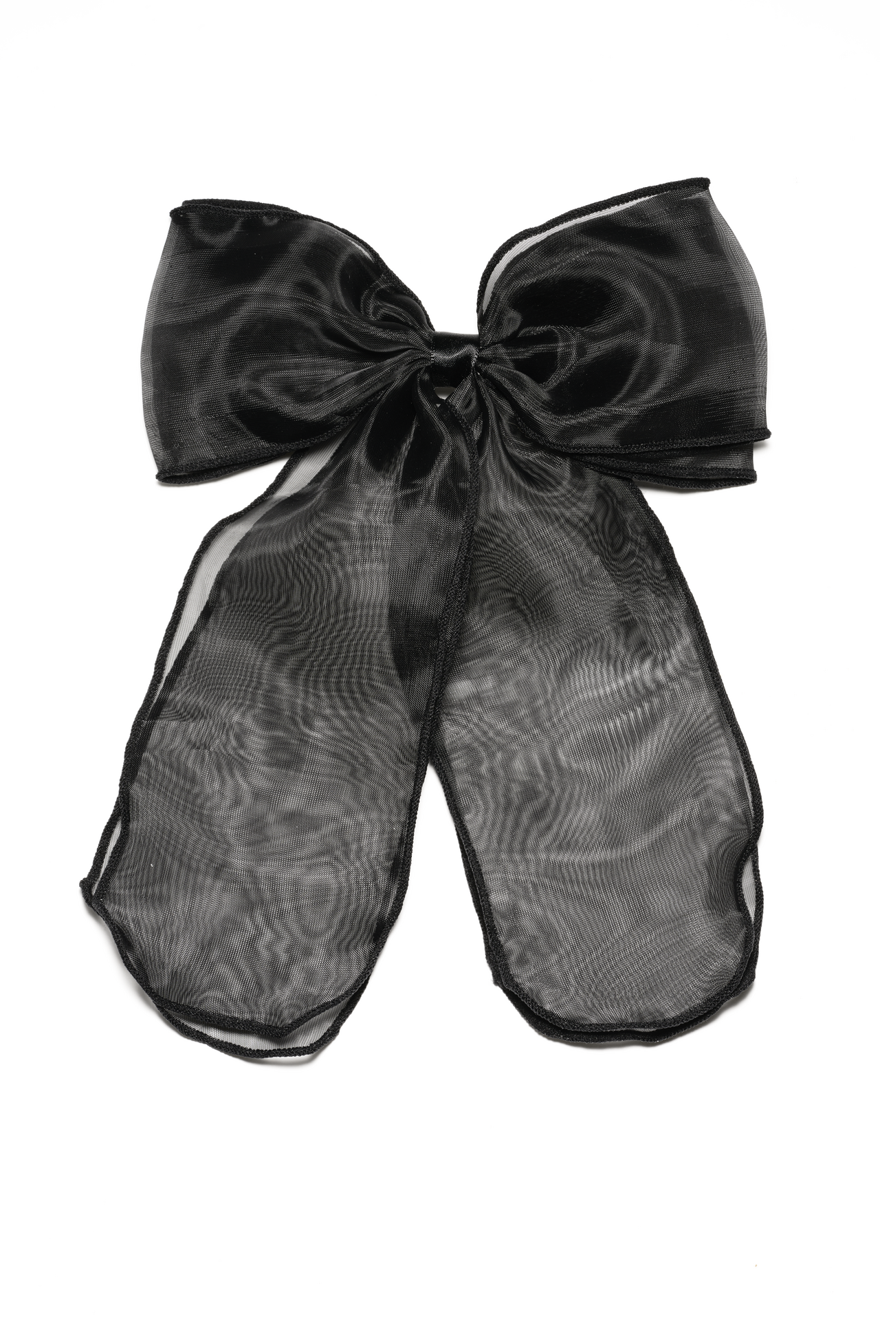Fundă transparentă din satin Black Beauty