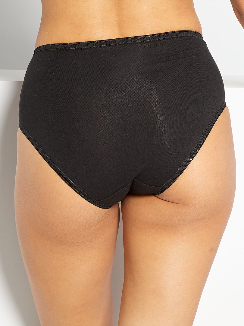 Conjunto de 3 calcinhas midi 'Sans Complexe' - pretas