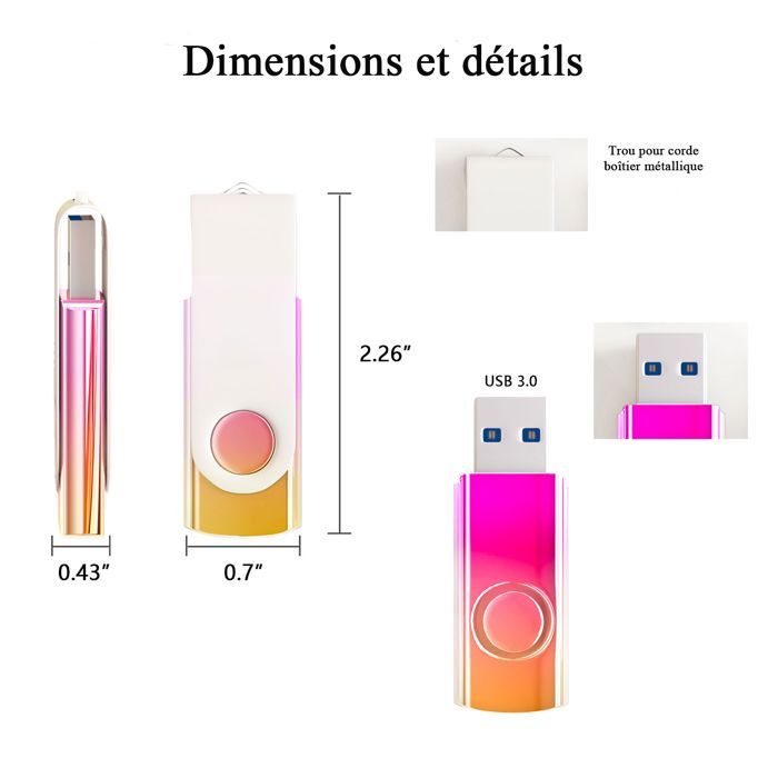REWBOAT Pen Drive USB 16GB - V2.0 - Velocidade de Leitura de 30MB/s - Pacote com 5 unidades