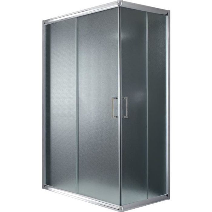 Cabina de duche - IDRALITE - Alabama - Vidro de 6 mm - Reversível - 80 x 120 cm