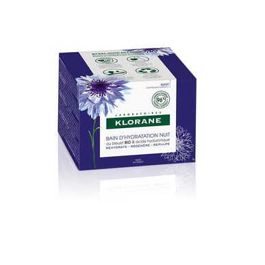 Klorane Cornflower Water Sleeping Mask Cyan Bio Night Mask hyaluronihapolla 50 ml 50 ml