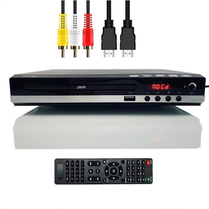 DVD-soitin - HAUTSTORE - HDMI - USB - 1080P - Kaukosäädin sisältyy hintaan