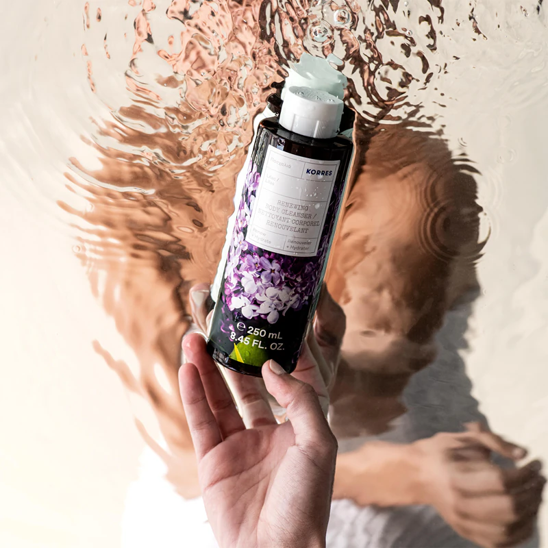 Gel de banho aromático Korres Lilás com fragrância floral