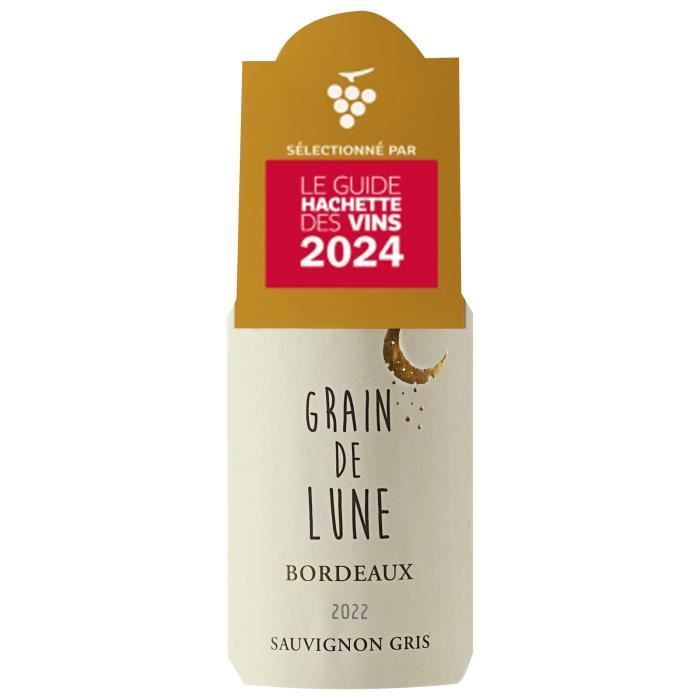 Grain de Lune 2022 Bordeaux Sauvignon Gris - Vino blanco seco de Burdeos