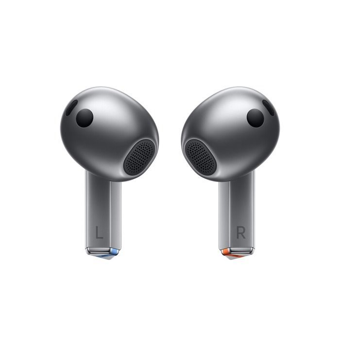 Auriculares inalámbricos intrauditivos Samsung Galaxy Buds 3 con cancelación de ruido, color plata + cargador inalámbrico rápido de 15 V