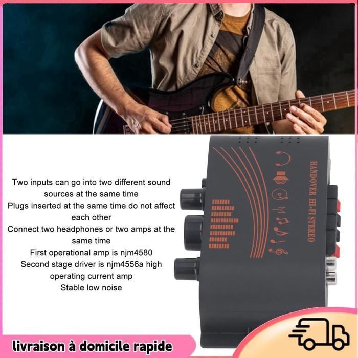 Amplificador de potencia HiFi de 2x20W, amplificador de audio estéreo con USB 5.0, SD y AUX para cine en casa, coche y garaje.