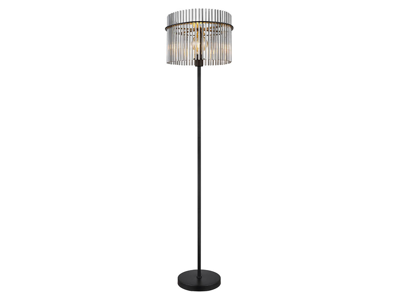 Lampa podłogowa Gorley metalowa czarna