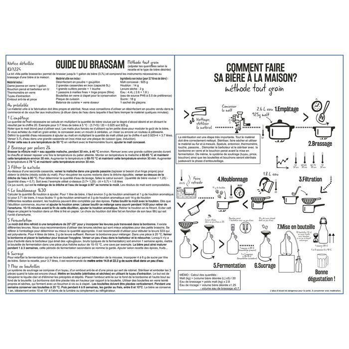 Fabrique à Bière - Cook Concept - Kit 3.7l - Bio - Transparent Et Noir