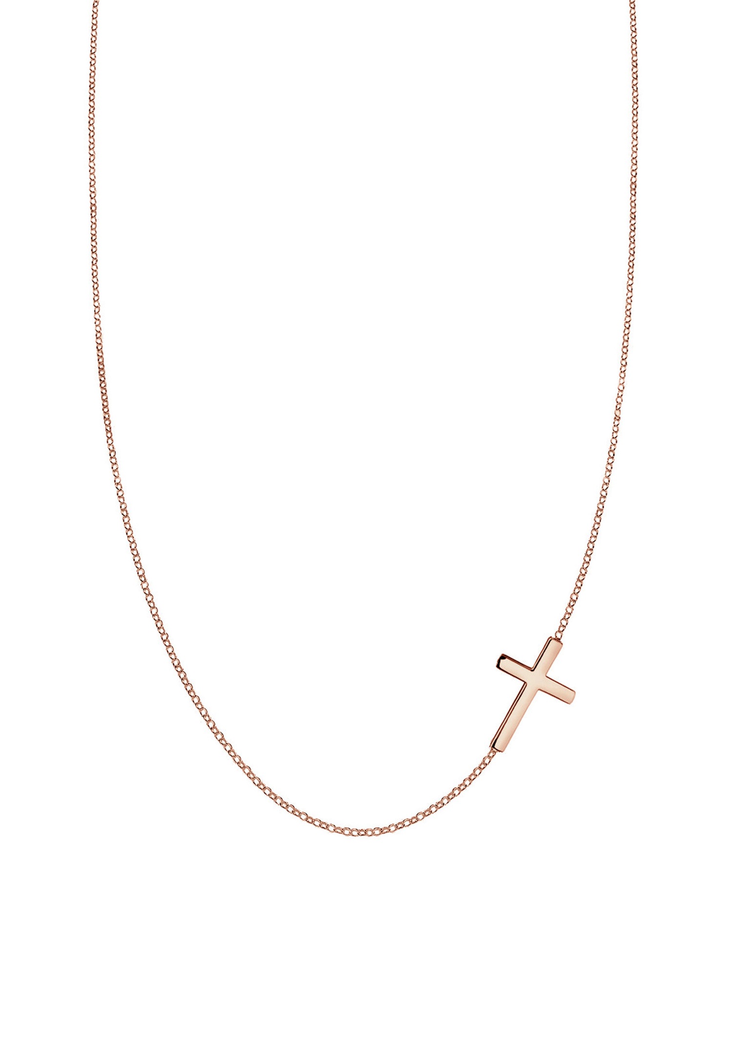 Elli Femmes Croix Pendentif Religion Basique en Argent Sterling 925 Plaqué Or
