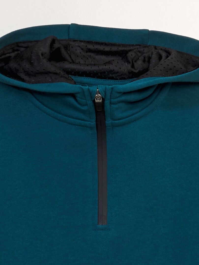 Hoodie met rits - GROEN