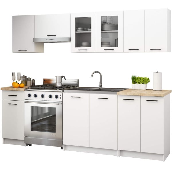 Zestaw kuchenny AKORD OLIWIA 240 cm Biały 240x46x203 cm