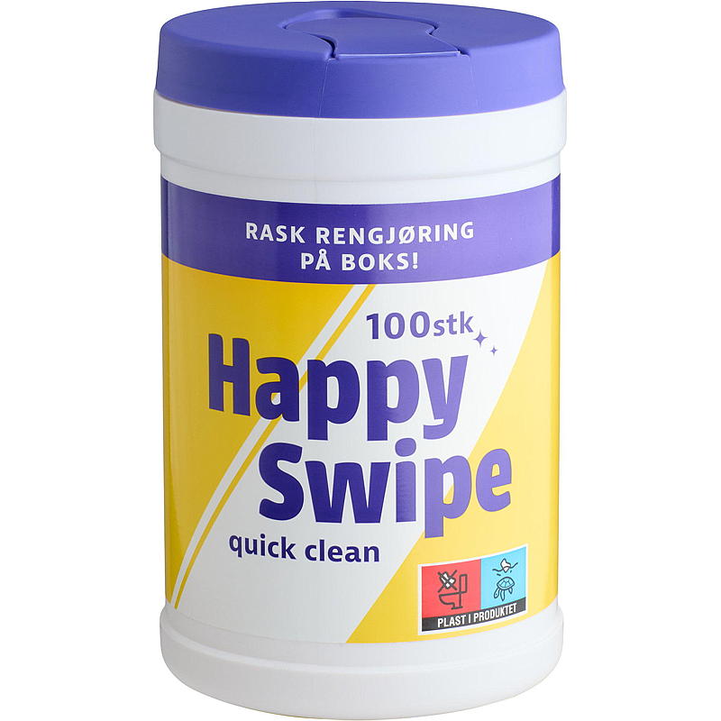 Effect Kertakäyttöpyyhkeet 100 kpl yleiskäyttöinen, Happy Swipe