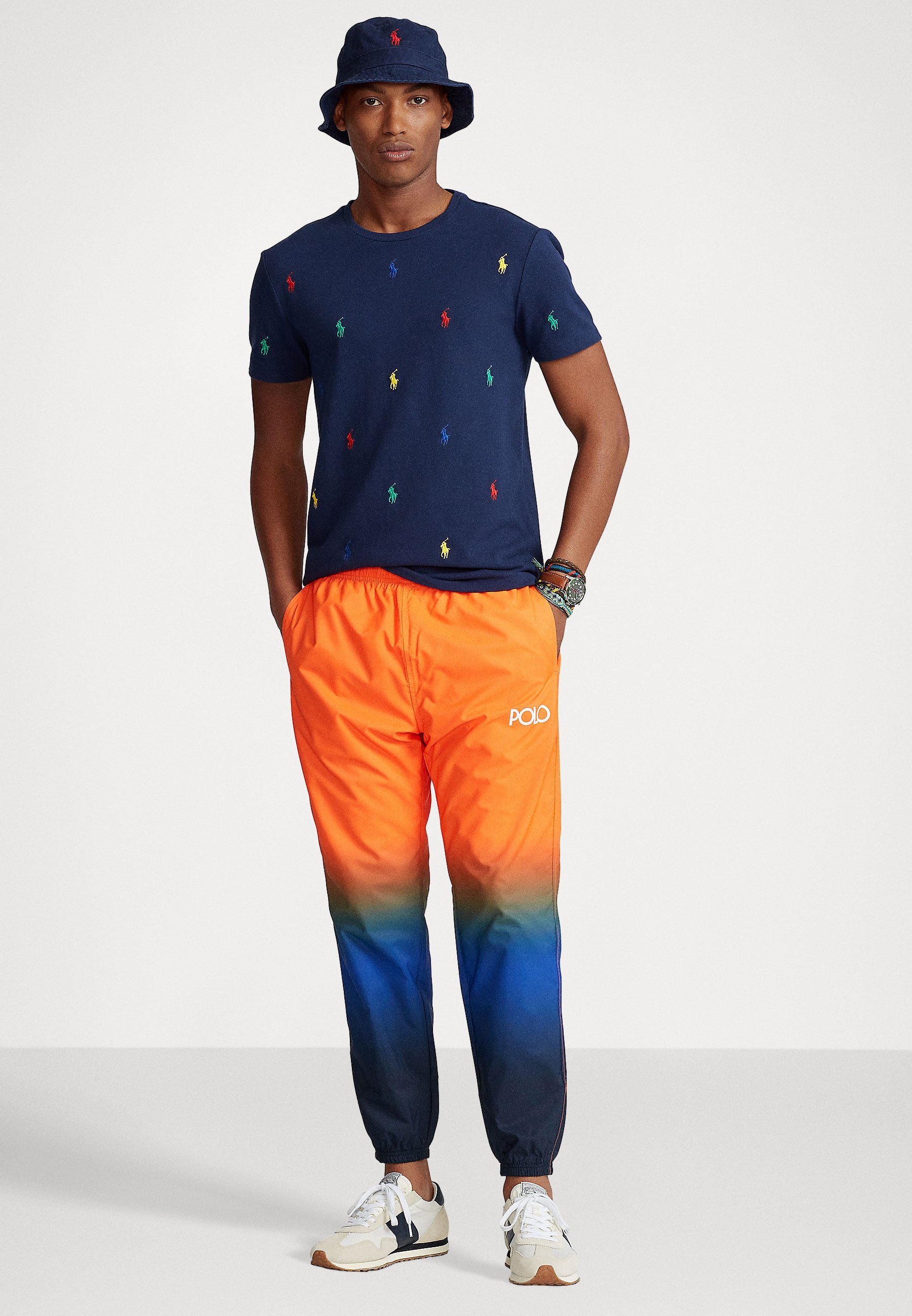 T-shirt Polo Ralph Lauren CUSTOM SLIM FIT POLO PONY MESH - T-shirt stampata - newport navy