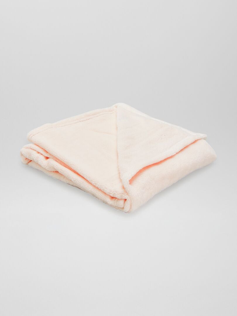 Effen fleece deken - ROZE