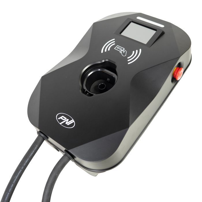 Chargeur PNI KW11 16A (11 kW) pour EV, 415 V, triphasé, type 2, écran 3,5