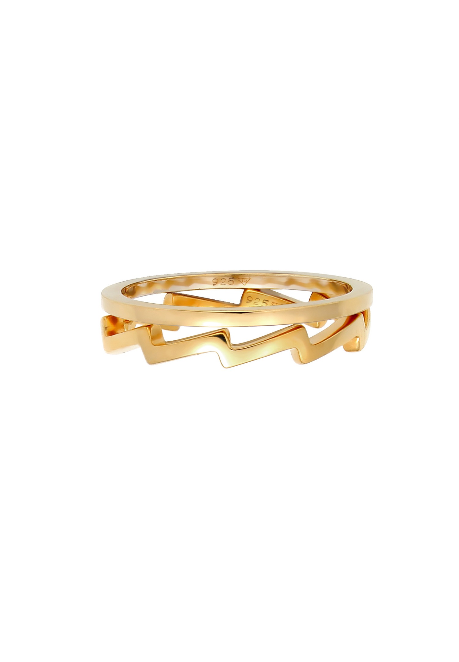 Elli Géo Look Basic Trend Blogger Ensemble Bague Femme - (925/1000) Argent