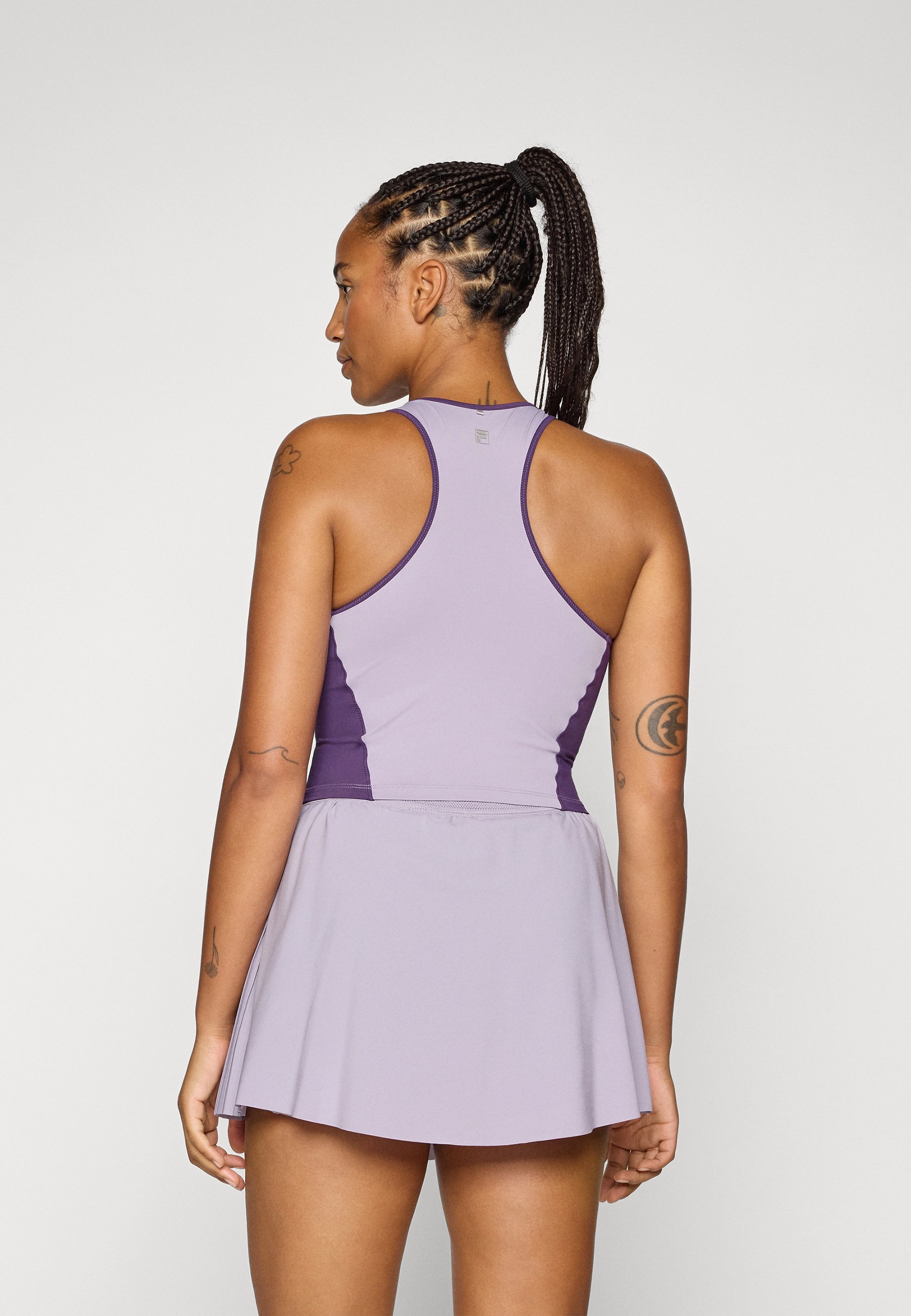 Fila SUNA - Top - grigio lavanda/tatuaggio