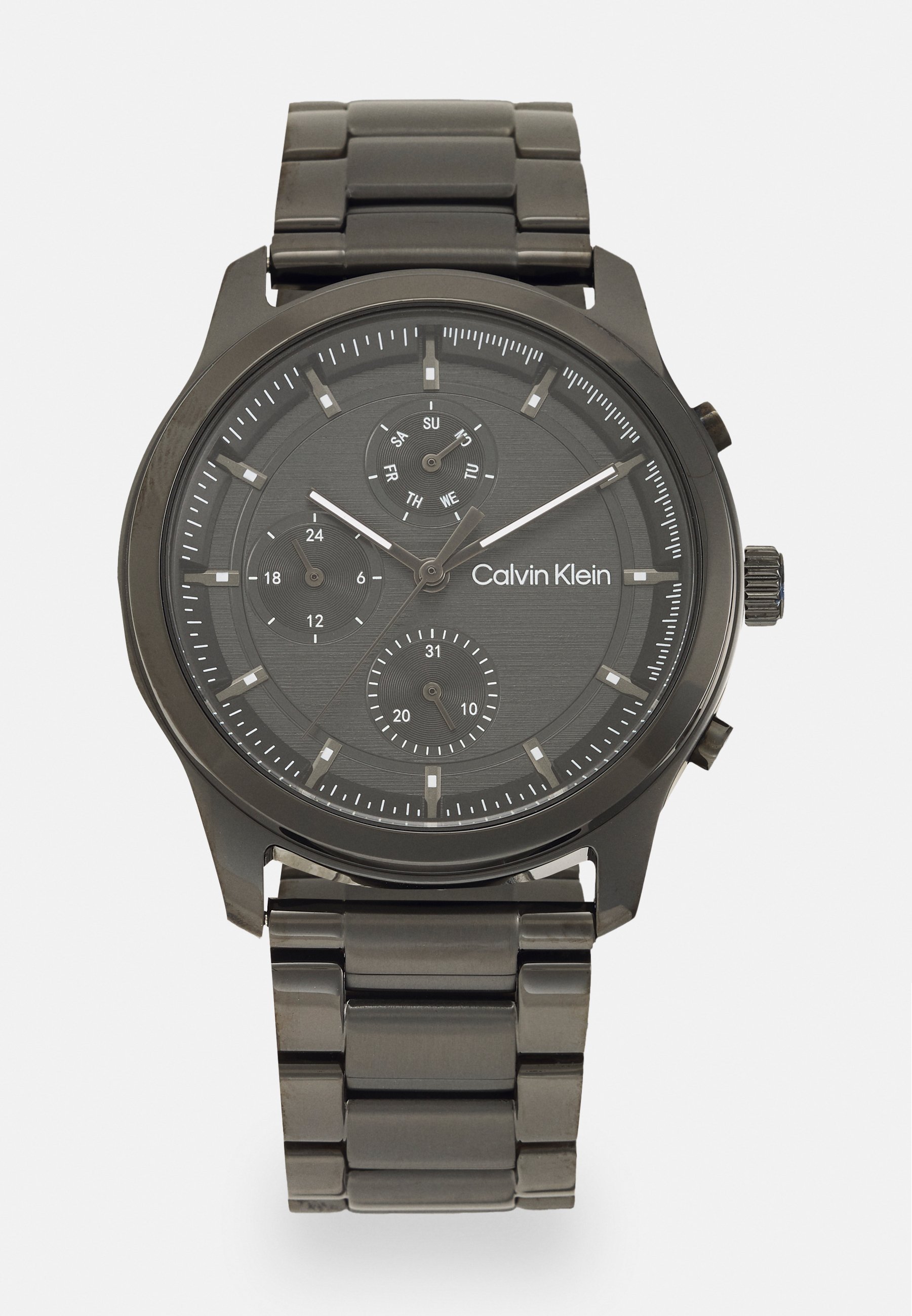 Calvin Klein MULTIFUNCTIONELE WIJZERPLAAT MET GEBORSTELDE WIJZERPLAAT - Chronograafhorloge - zwart