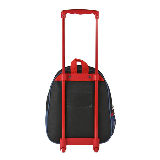 Mochila Con Tirador Y Ruedas De Spiderman 25x31x10 cm