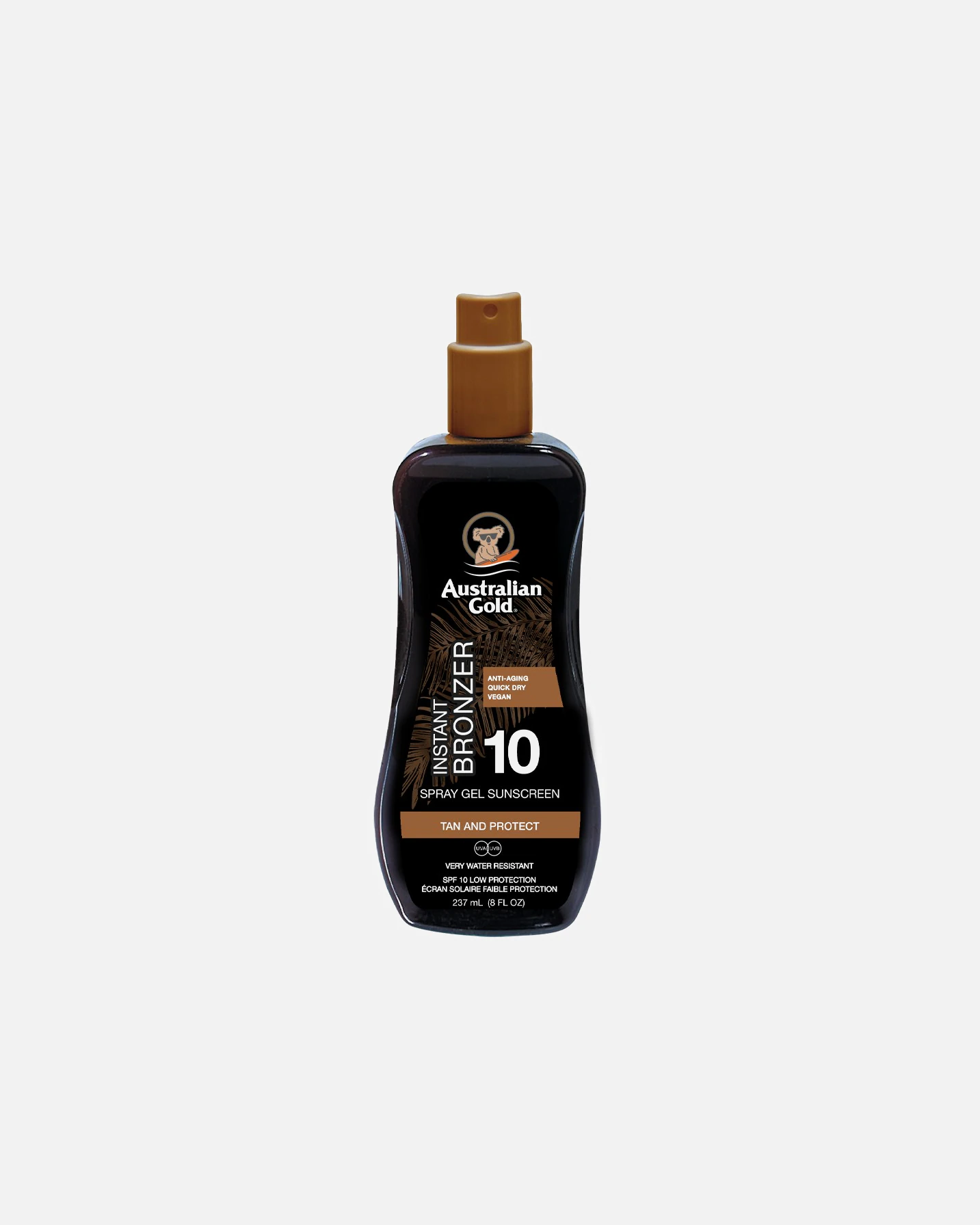 Australian Gold SPF 10 Spray Gel avec agent bronzant