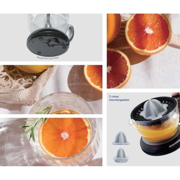 Electric citrus juicer - ARTHUR MARTIN - AMPA07 - 700 ml - 2 cones - Pouring spout