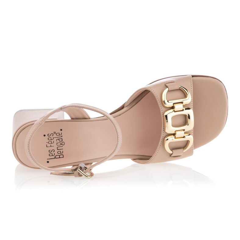 Beige sandaler / åben tå sko til kvinder