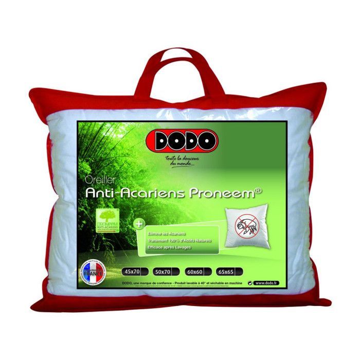 Set van 2 Proneem® Fibre VOLUPT'AIR® Dodo anti-huisstofmijt zachte kussens - Set van 2 kussens 50 x 70 cm