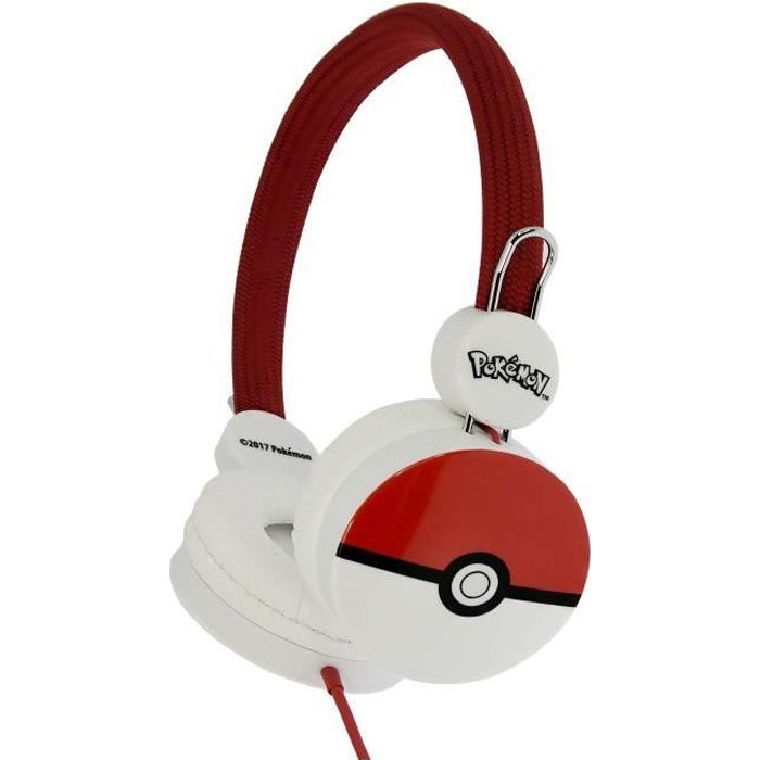 Kidsafe Children's Headphones - POKEMON - Pokéball - Limited in decibels (85) - Stereo - Adjustable headband