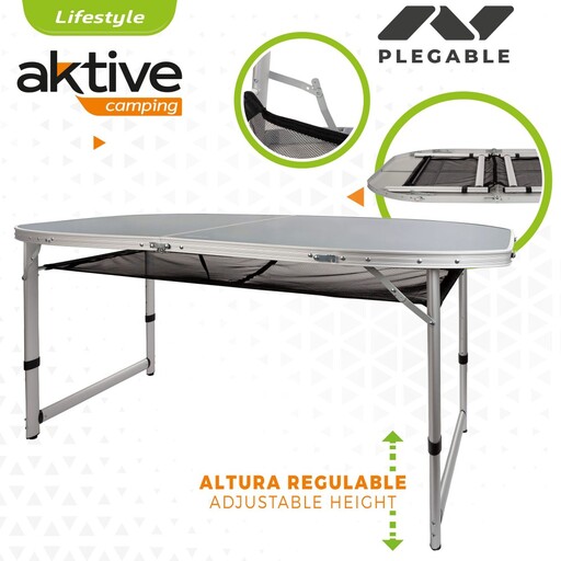 Aktive Adjustable Folding Camping Table