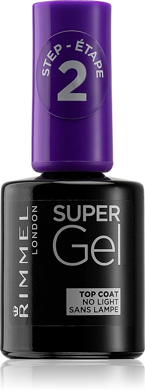 „Rimmel Super Gel Step 2“ apsauginis blizgus viršutinis sluoksnis