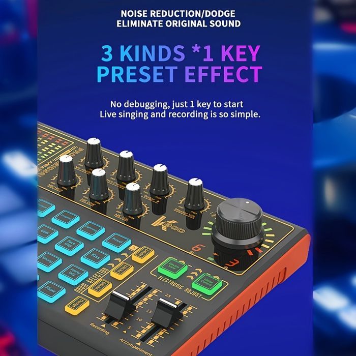 Sound effects card, voice changer, sound mixing for PC and phone, recording, streaming