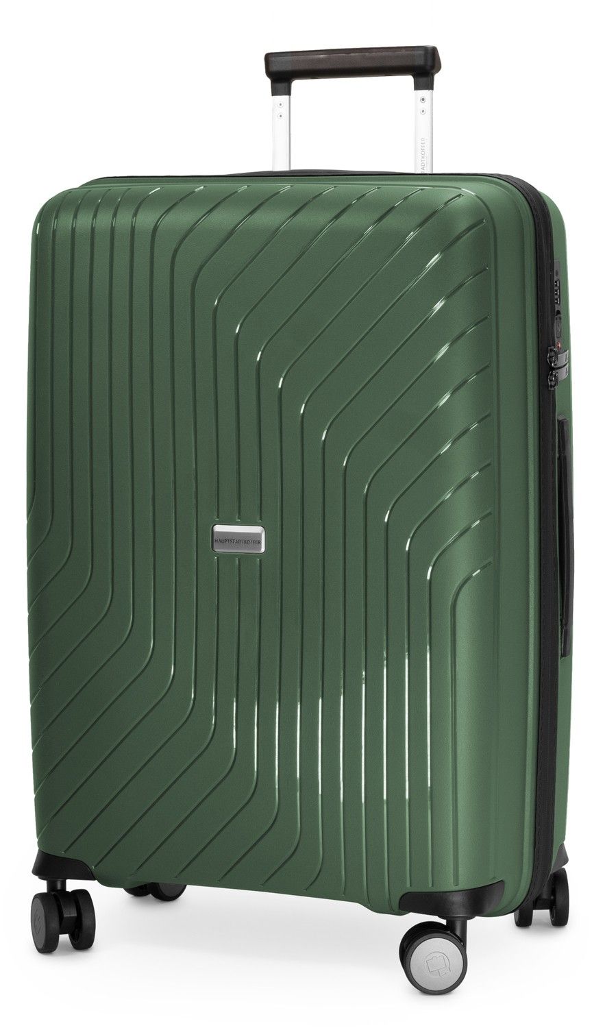 TXL - Közepes méretű bőrönd, kemény héjú, matt sötétkék, TSA, 66 cm, 73 liter