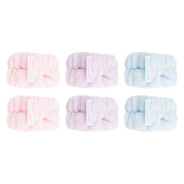 Brushworks Pastellfarbene Mikrofaser-Armbänder zum Waschen am Handgelenk - 3 Paar