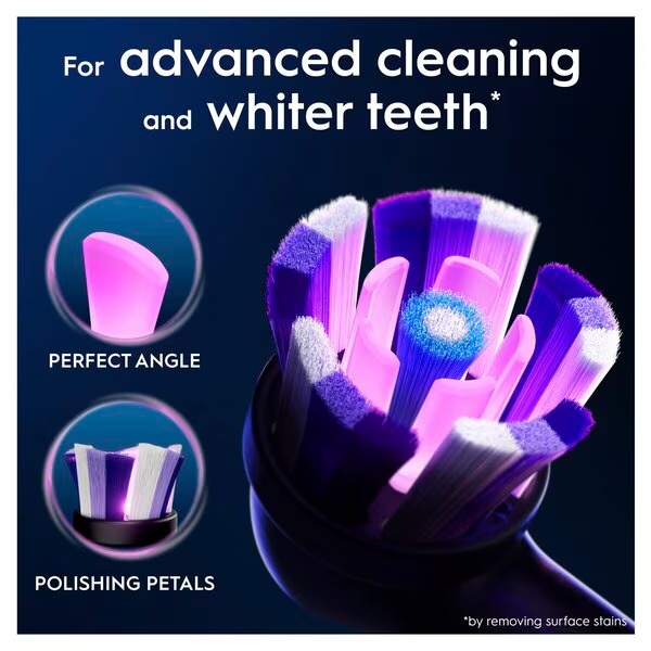 Glave zobne ščetke Oral-B iO Radiant White, črne, 4 kosi