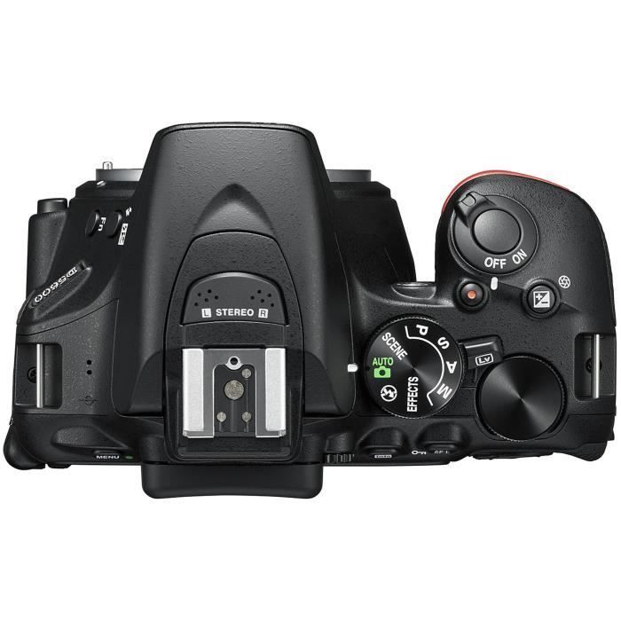 Fotocamera reflex digitale Nikon D5600 + obiettivo AF-P 18-55 VR - Sensore DX da 24,2 MP - Gamma di sensibilità estesa