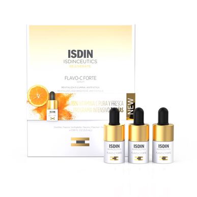 Isdinceutics Rejuvenate Flavo-C Forte Serum Intensive Brightening and Anti-Fatigue Facial Serum 3 x 5.3 ml