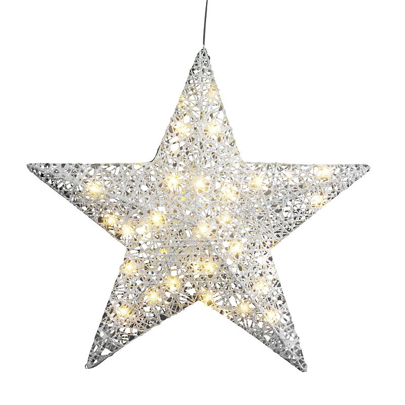 Light IT Star 50 cm 50 LED-lys, glitter