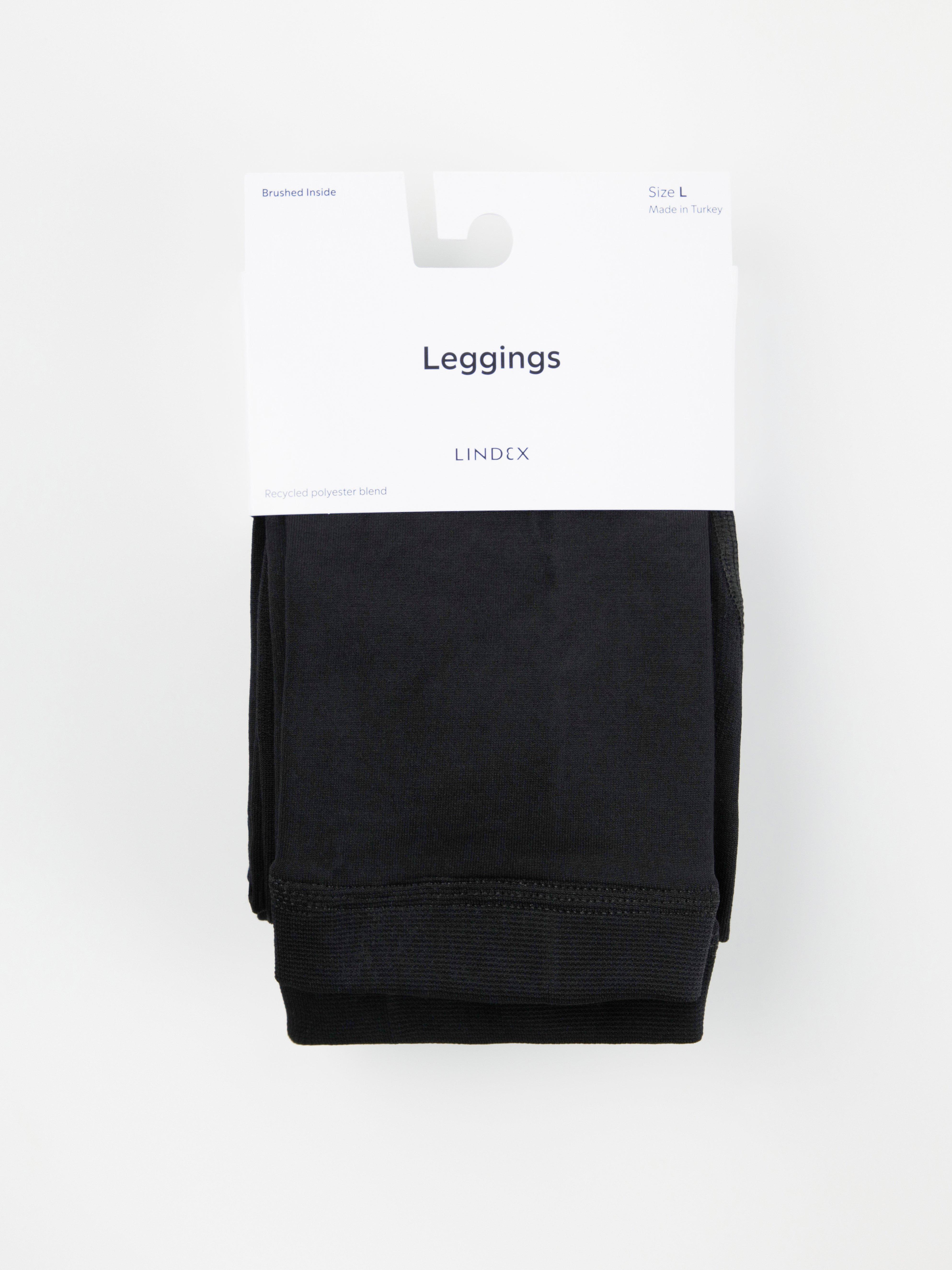 Leggings con interior cepillado negro