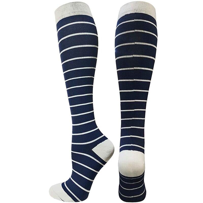 Calcetines de compresión unisex antifatiga para CrossFit, viajes, ciclismo, aptos para enfermeras, periostitis tibial, hinchazón durante el embarazo.