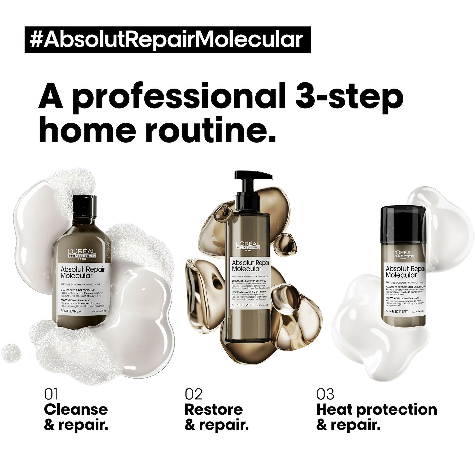 Mască Absolut Repair Molecular Leave-in 100 ml - L'Oréal Professionnel
